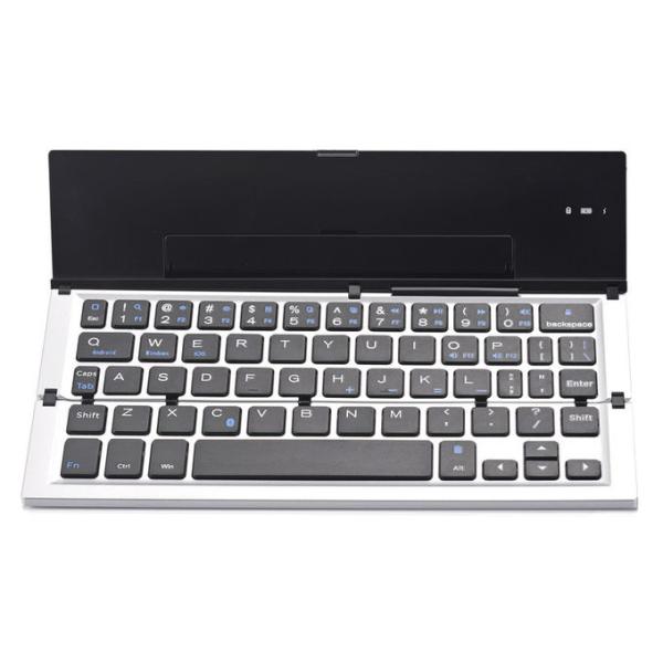 Folding Keyboard Portable Foldable Wireless Bluetooth Keyboard Aluminum Alloy Housing for iPhone,iPad,Tablet,Laptops