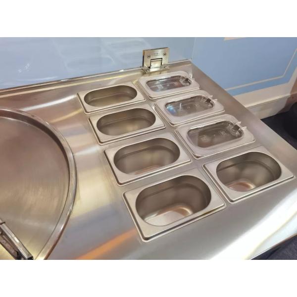 High Quality Commercial Single Flat Pan Fried Quick Freezing Ice Cream Roll Machine