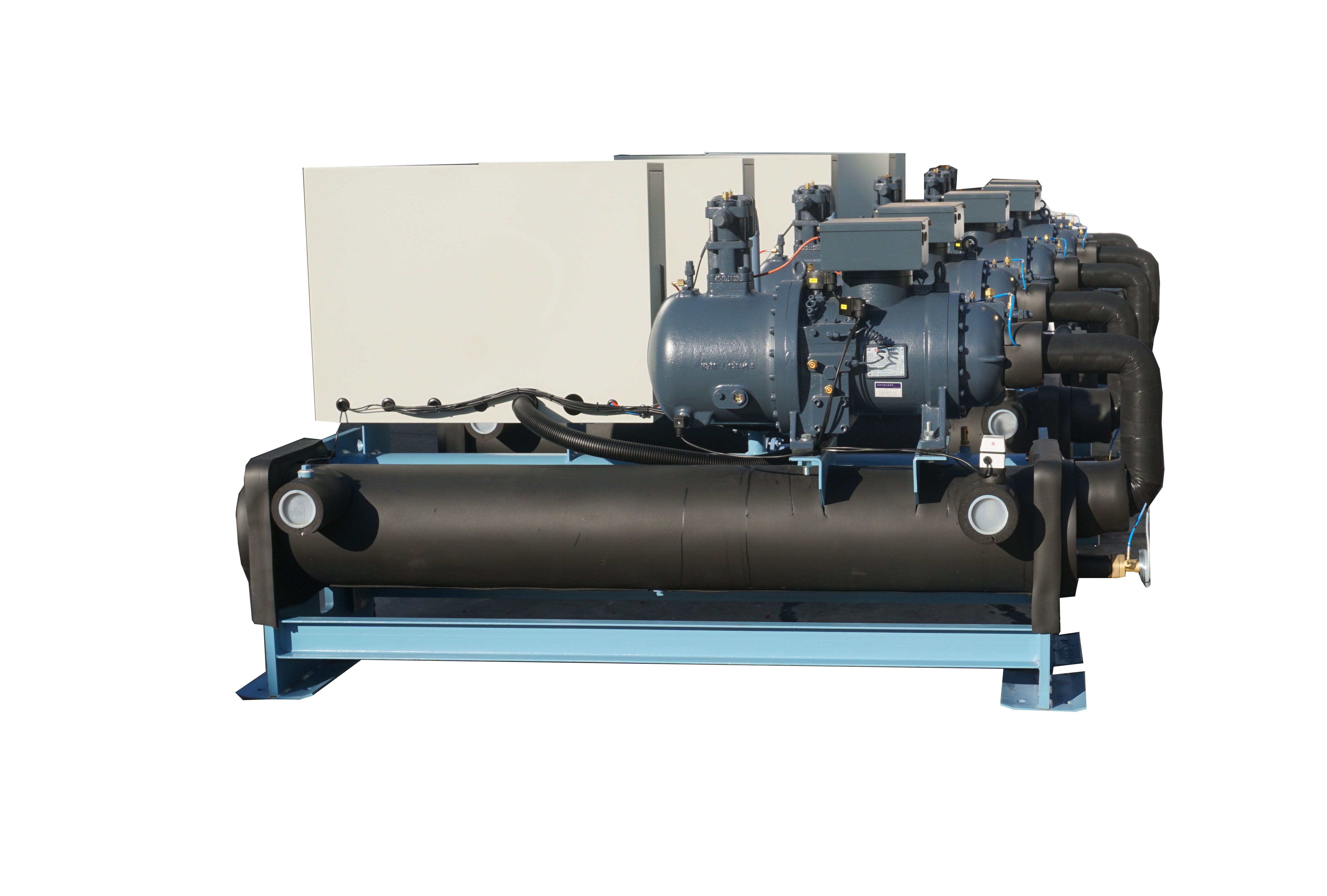 Dustproof R407C Water Cooled Screw Chiller Compressor For Electroplating