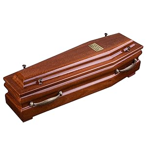 Beautiful Wood Casket Cremation Ashes Adult URN&Infant Casket,Adult Funeral URN (Brown)