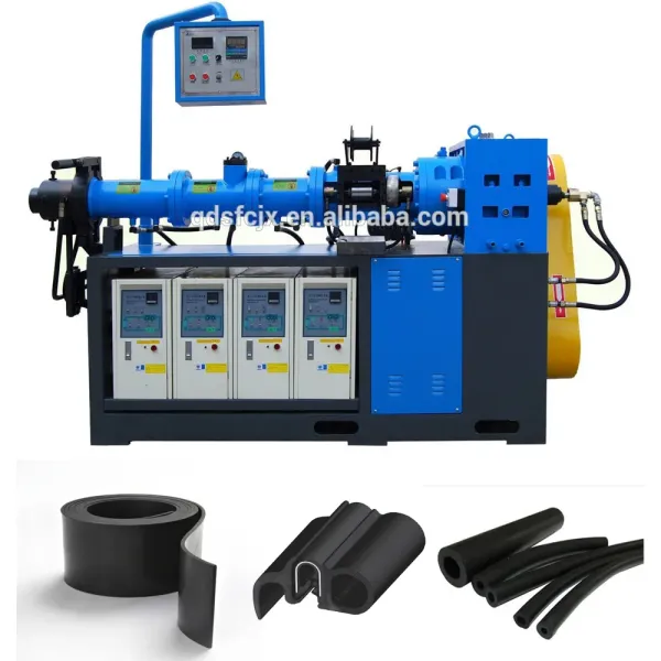 EPDM Rubber Extrusion Vulcanizing Line Cold Feed Rubber Extruder
