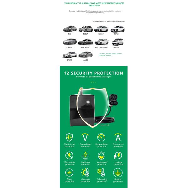 E-mingze Portable Charging Station Prophylactic Temperature Protection for Energy Vehicles DC Output 7KW 32A CCS2