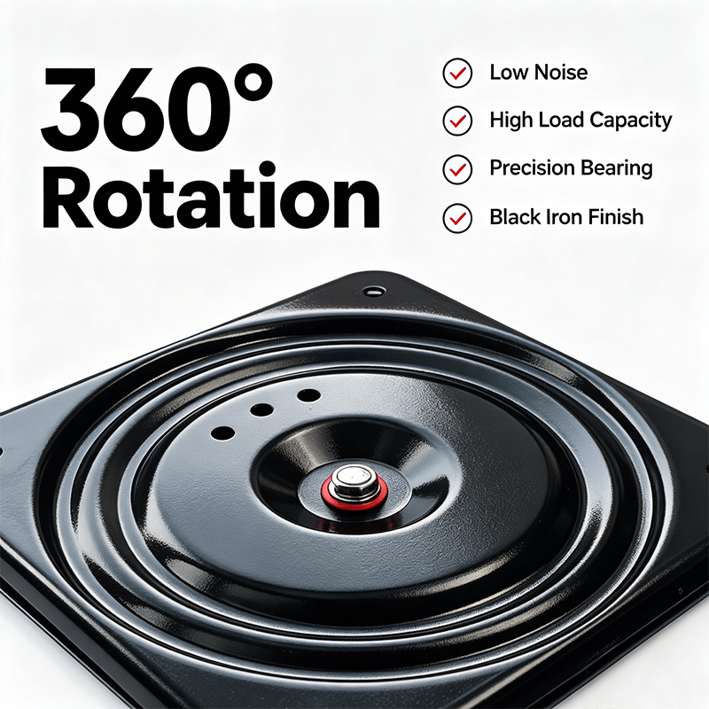 Multi-Functional Modern Sofa Iron Frame Thickened Square Turntable 360 Rotatable Heavy-Duty Steel Ball Bearing Dining Kitchen