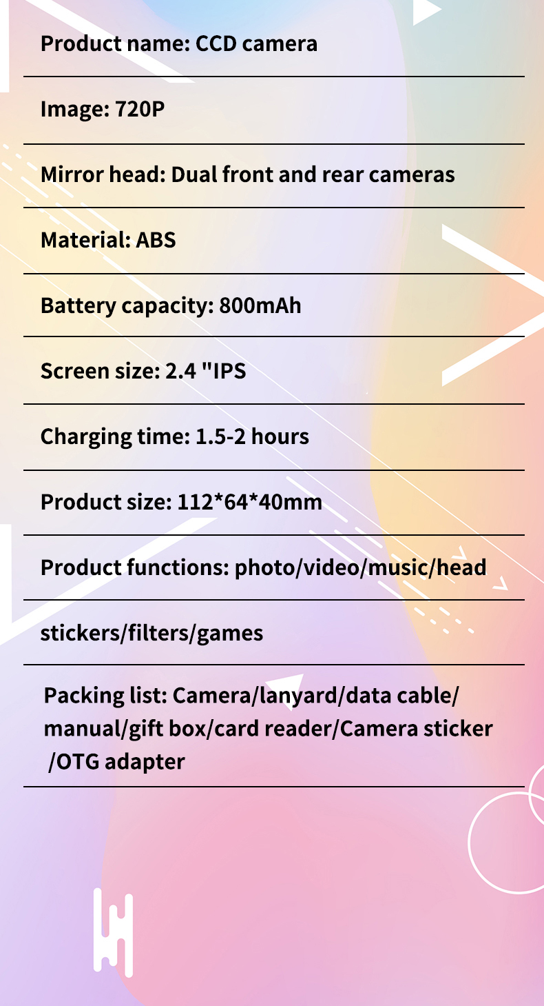 Entry-Level Portable Retro CCD Full HD Optical Zoom Double Image Stabilization High Cost Performance Ratio User Friendly Button