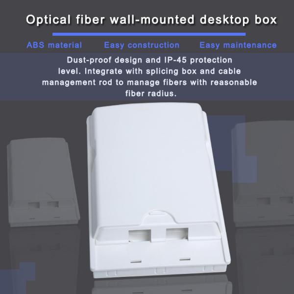 2 Core Mini FTTH Distribution Terminal Box Flame Retardant SC APC Adapters Include