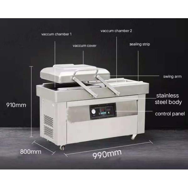 CE Certification DZ400 Automatic Double Chamber Vacuum Packing Machine For Food