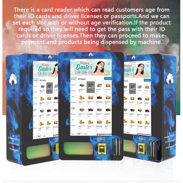 Interactive Wall Mount Touch Screen Smart Hotel Vending Machine Cashless Payment System Coin Credit Card Token QR Code SDK
