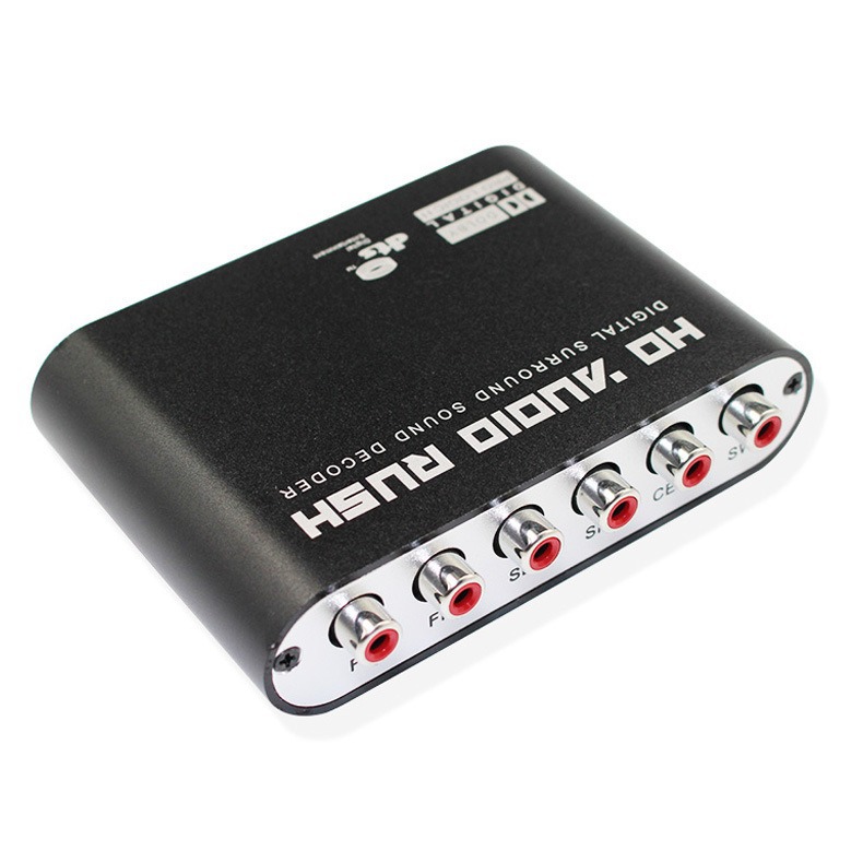 Cross-border 51-channel DTS/Dolby/AC-3 Audio Decoder Converting Digital Optical/Coaxial to Analog RCA/Rose Connectors Made China