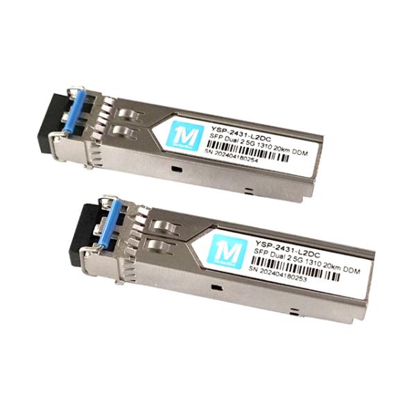 Stable Network Connection 2.5G Duplex 40km SMF Fiber Optic Module Pluggable SFP Transceiver with 1310nm LC Connector DDM