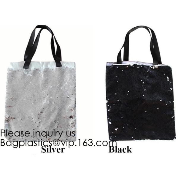 Fashion Bling Sublimation Strapping Sequin Drawstring Backpack Bag,Glitter Mermaid Flip Sequin Bag Outdoor Shoulder Reversib