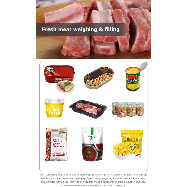 Combination weigher MAP Packaging Machine with Multihead Weigher for Fresh Meat & Ready Meals