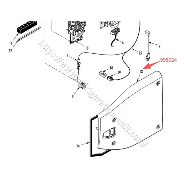 998024 THERMO KING refrigeration unit engine side cover available for the T-600/800/1000M T-680/780/880/1080E/Pro cover aftermarket parts