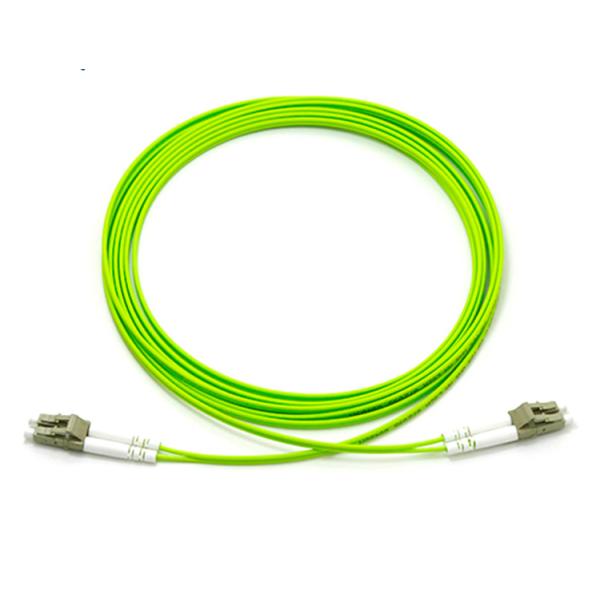 LC-LC Duplex Multimode OM5 Fiber Optic Patch Cord with 0.35dB Insertion Loss and 60dB Return Loss