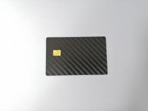 Quality 85x54x0.8mm Carbon Fiber Card With SLE4442 Small Contact Chip for sale