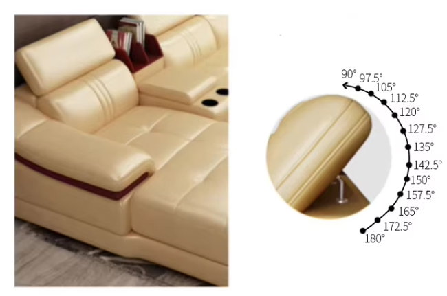 GRH Sofa Headrest Hinge Interlocking Furniture Mechanism