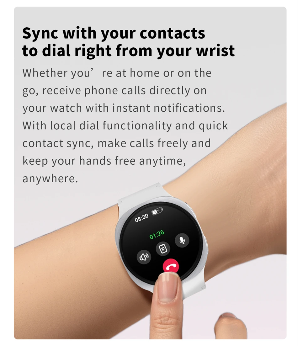 HD8Mini Smartwatch BT Call Wireless Charging BT5.4 SOS Emergency