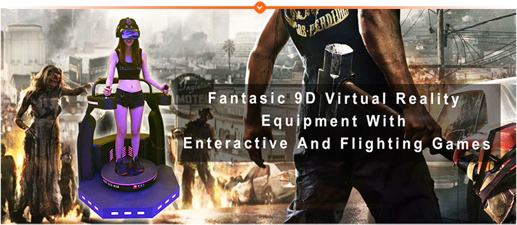 Standing 9D Virtual Reality 360 Degree Rotation Adventure Experience Dynamic Platform