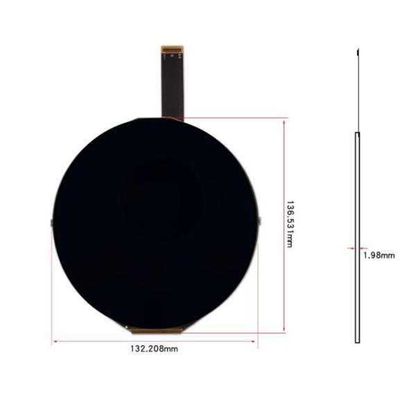5.0" 1080x1080 Round TFT Display MIPI Interface 350 nits
