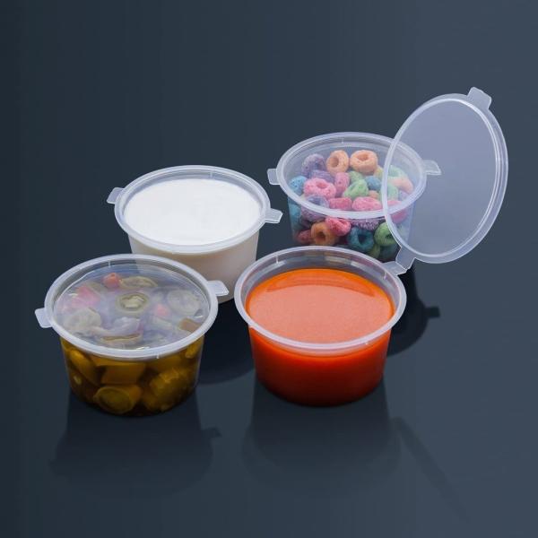 Customizable Disposable Sauce Containers 3oz with Lid
