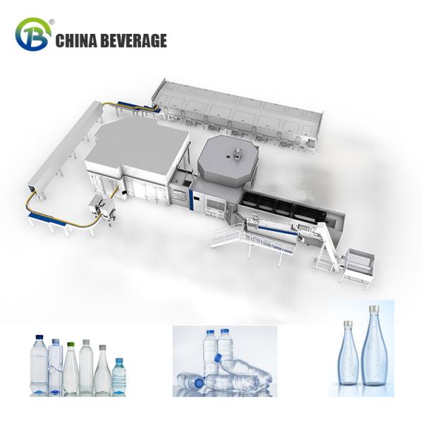 24000BPH Combi Water Bottling Machines For Plastic Bottle