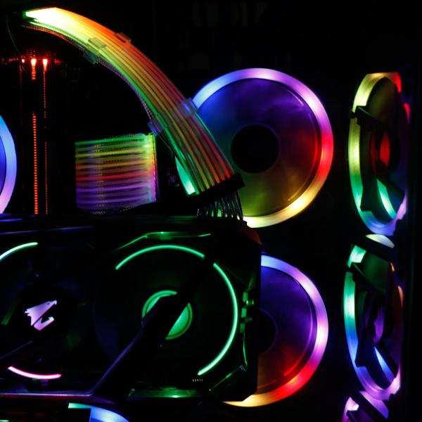 Extension Cable 8Pin RGB Single headlight row type synchronization Neon Light cable for Gaming PC