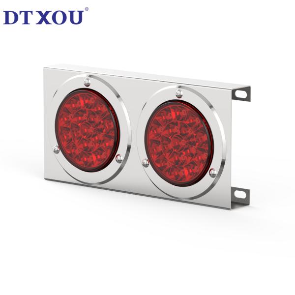 E Mark Certification 4-inch Round Bulb Trailer Lamp Square Multifunctional Trailer Tail Lamp