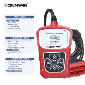 Potable ABS OBD2 Scanner Car Code Reader Konnwei KW310
