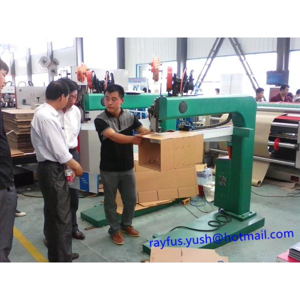Double Servo Control Carton Box Stapler Machine Pedal Stitcher Auto Pushing