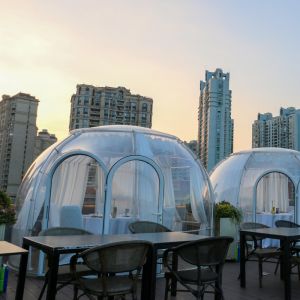China Fast Response 6m Geodesic Dome Transparent Clear PC Rohs Compliant on sale