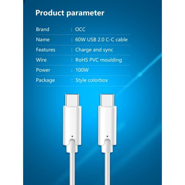 Super Fast 5A 100W USB Type C Charging Cable 3.2 Gen2 1M Long