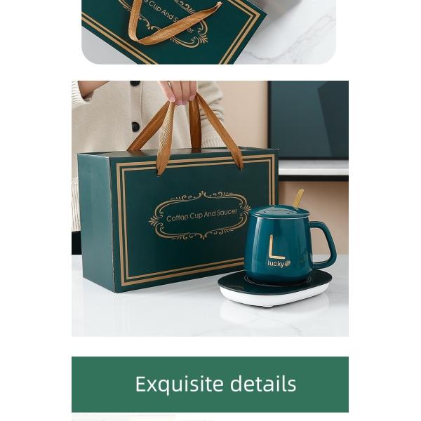 Customization Portable 55 Degrees Heated Ceramic Coffee Cup Mug with Temperature Control
