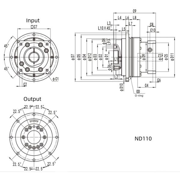 ND Series Planetary Reduction Gearbox Speed Reducer High Torque