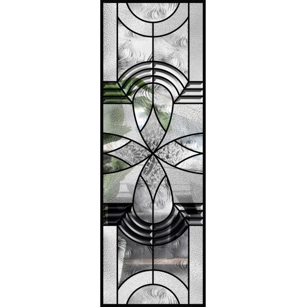 Natural Light Elegant Entry Door Custom Decorative Glass Windows Simple Diffusion Art