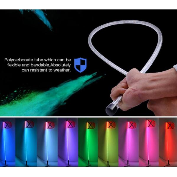 360 Beam UTV Safety Flags , IP67 Remote Control Light Up Flag Pole For ATV