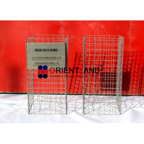Welded Wire Stone Gabion Pillars / Gabion Columns As Decorative Elements
