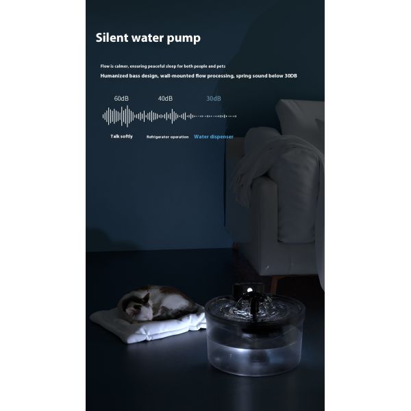 Automatic Wireless Charge Induction Intelligent Pet Water Dispenser Eco-Friendly Waterproof IPX7 Portable Bottle Cat Dog Feeder