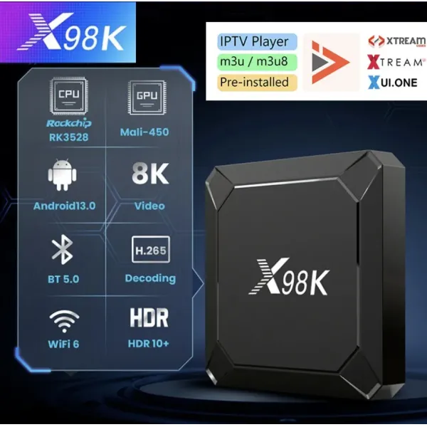 Android 12 TV Streaming Device Dual WiFi Bluetooth 4.0 Smart Set Top Box