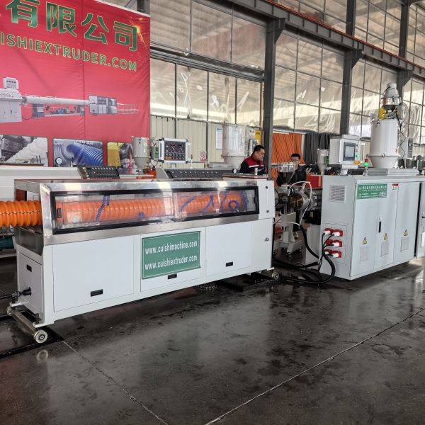 HDPE Carbon Spiral Pipe Extrusion Line High Efficiency Plastic Pipe Making Machine