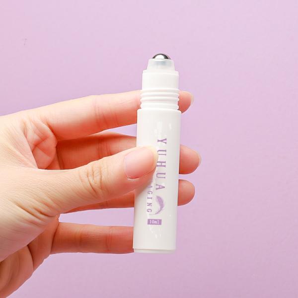 10ml 15ml PP Plastic Roll On Bottle White Color Customized Logo