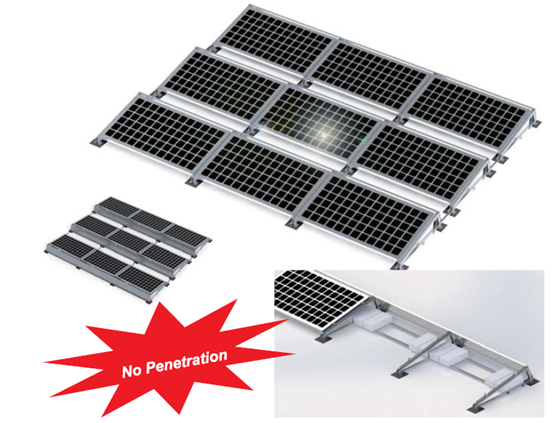 Ballasted Solar Mounting Systems Panel Modules System Roof Solar System 10kw On Grid Solar Energy Panel Solar
