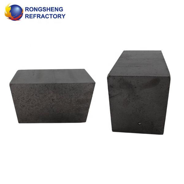 Thermal Conductivity Magnesia Carbon Brick , High Basic Slag Resistance Refractory Blocks