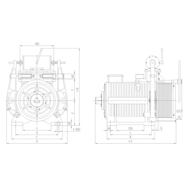 2000kg Elevator Gearless Traction Machine Motor For Elevator Lift Parts