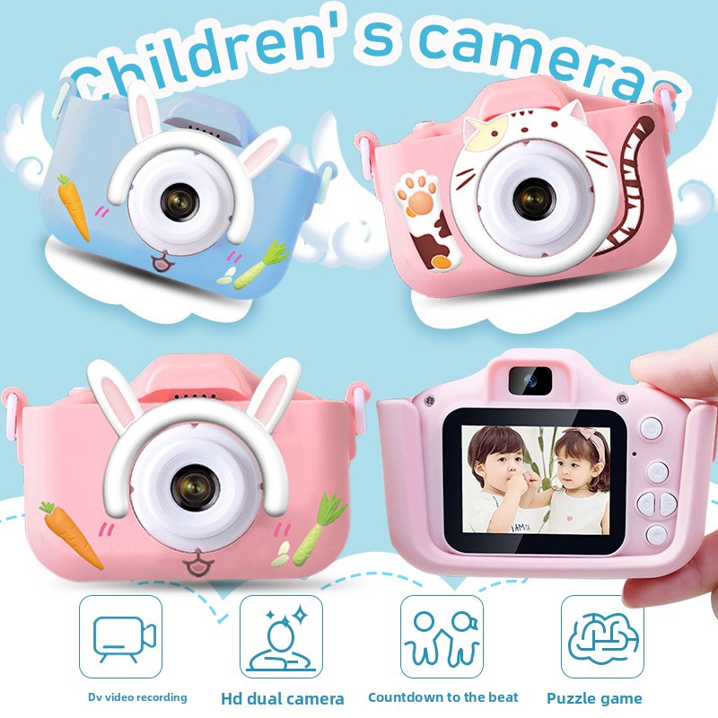 High Quality Children's Digital Camera with CMOS Sensor and MicroSD Support HD Instant Print Camera for Kids