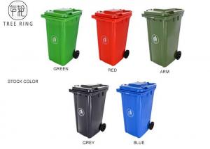 China Sturdy Refuse Green 240ltr Plastic Rubbish Bins With Two Rubber Wheels HDPE on sale