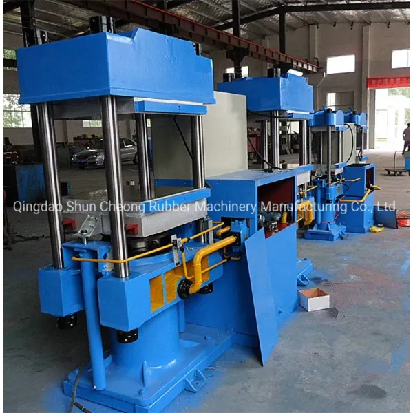 0.5MN Total Pressure Hydraulic Vulcanizing Press with PLC Control System and Column Structure