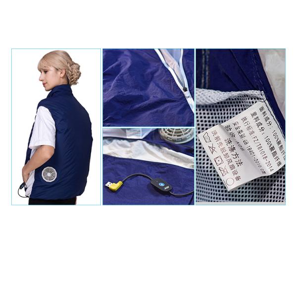Outdoor Work Cooling Vests with Fan Cooling and Quick-drying Polyester Shell Material