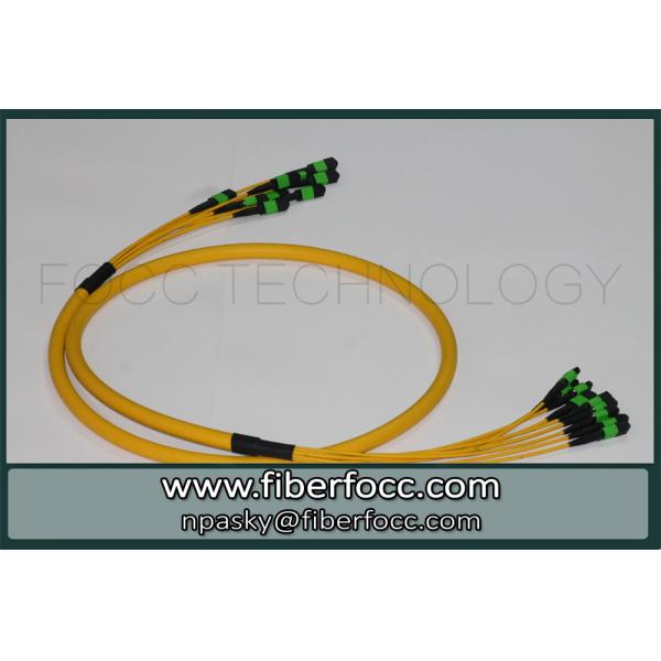 MTP MPO Multiple Fibers OS2 Singlemode Breakout Patch Cable Yellow Jacket