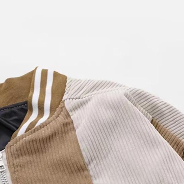 Patchwork Varsity Corduroy Letterman Jacket S Vintage Casual Baseball Jacket