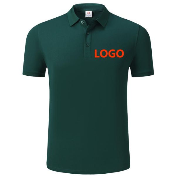100% Polyester Men's Summer Golf T-Shirt Quick Dry Custom Logo Solid Print Size Colored Knitted for Polo Shirt