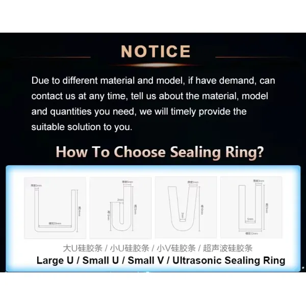 600mm 800mm 1000mm 1200mm Rubber Silicone Seal Ring For Vibrating Screen